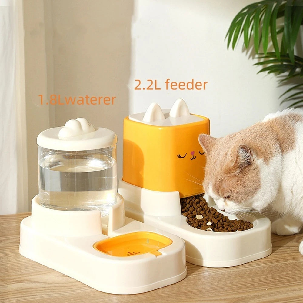 Automatic Feeding And Water Dispenser Large Capacity For Cats Dogs