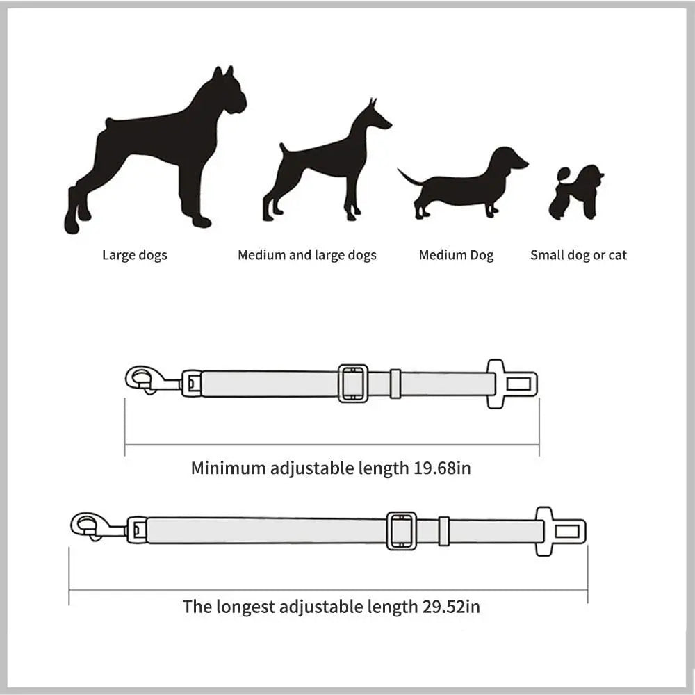 Adjustable Pet Seat Vehicle Harness