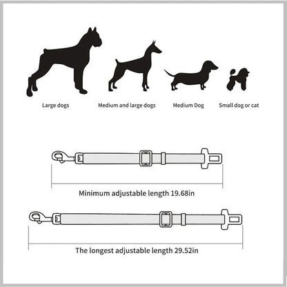Adjustable Pet Seat Vehicle Harness
