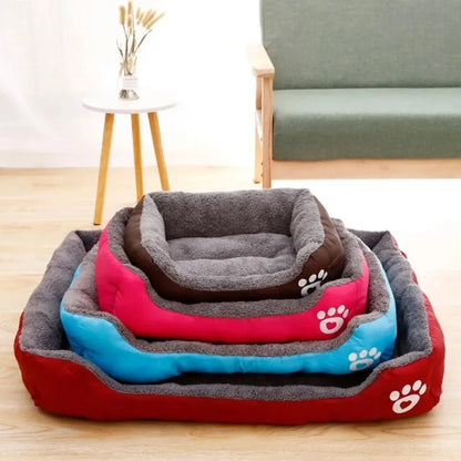 Large Pet Square Plush Kennel Summer Washable Cat Mat