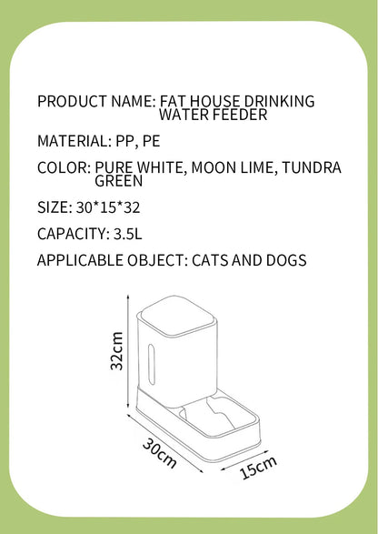 Automatic 3.5L Large Capacity Pets Feeding Bowls