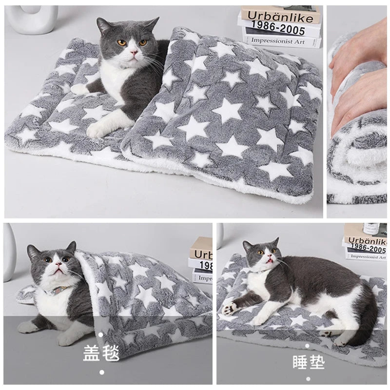 Flannel Pet Sleeping Mat Dog & Cat Bed